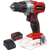 Einhell TE-CD 18/2 Li PXC + Starter Kit - Masina de gaurit si insurubat 44 Nm + Set 1 acumulator si incarcator Li-Ion 18 V 4 Ah