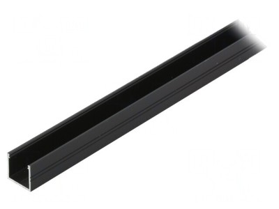 Profil Aluminiu Negru 1m pentru Module LED SMART16 foto