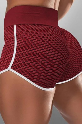 S349-81 Pantaloni scurti sport cu talie inalta cu efect de evidentiere a fesierilor foto