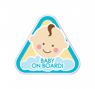 Abtibild &amp;amp;quot;BABY ON BOARD&amp;amp;quot; Cod: TAG 044 / T2 Automotive TrustedCars foto