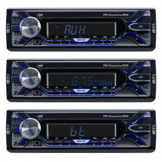 Radio MP3 player auto PNI Clementine 8550BT, fata detasabila, 4x45w, 12V, 1 DIN, cu SD, USB, AUX, RCA foto