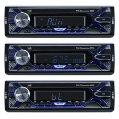 Radio MP3 player auto PNI Clementine 8550BT, fata detasabila, 4x45w, 12V, 1 DIN, cu SD, USB, AUX, RCA foto