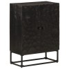 Gossi servanta, neagra, 55x30x76 cm, lemn masiv de mango si fier