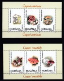 ROMANIA 2003 LP 1616 a CIUPERCI COMESTIBILE SI CIUPERCI OTRAVITOARE 2 TRIPTICURI MNH, Nestampilat