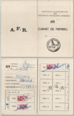 Romania, Carnet de membru A.F.R., Bucuresti, 1988 foto