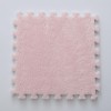 Set 10 Piese Covor tip Puzzle, Spuma EVA, Pufos, 30 x 30 x 1 cm, Roz pudra