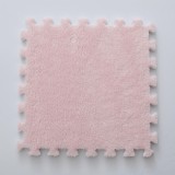 Set 10 Piese Covor tip Puzzle, Spuma EVA, Pufos, 30 x 30 x 1 cm, Roz pudra