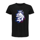 Echipa națională de hochei tricou de bărbați Czech republic Tricolour logo black - XL