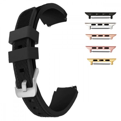 Curea silicon, compatibila Apple Watch 9|8|7|6|5|4|3|2|1 Series, 41mm|40mm|38mm, Black Edge foto