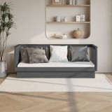 VidaXL Pat de zi, gri, 75x190 cm, lemn masiv de pin 821576