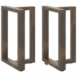 VidaXL Picioare de masă &icirc;n formă de T, 2 buc., negru, 60x35x(72-73) cm, oțel