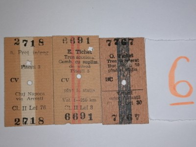 LOT 3 BILET VECH /CFR PITESTI CLUJ NAPOCA ARICESTI foto