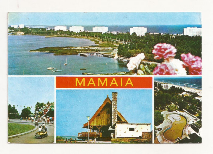 RF1 -Carte Postala- Mamaia, imagini din statiune, circulata 1985