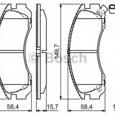 Set placute frana,frana disc MITSUBISHI OUTLANDER I (CU) (2001 - 2006) BOSCH 0 986 424 523