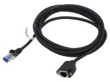 Prelungitor Ethernet Cat 6a S/FTP 2m Goobay - RJ45 soclu/mufă