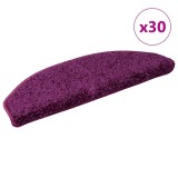 Cumpara ieftin Covorase scari, 30 buc., 65x21x4 cm, violet, semirotunde, mari