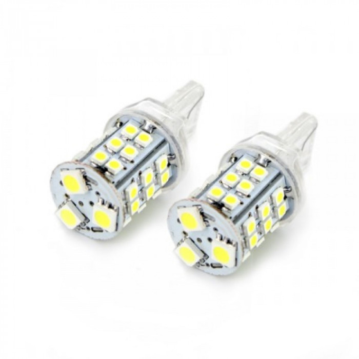 Set 2 becuri LED pentru lumina de zi Carguard, 4 W, 255 lm, T10