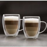 Pahar din sticla, perete dublu - 350 ml, 2 buc./pachet