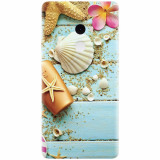 Husa silicon pentru Xiaomi Mi Mix 2, Blue Wood Seashells Sea Star