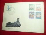 FDC Elvetia 1966 - Pro Patria - 100 Ani H Federer ,cu serie 5 val.