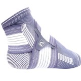 Glezniera elastica, bandaj elastic tip soseta, banda ajustabila cu velcro, marime unica, potrivita pentru ambele picioare, unisex, gri/alb