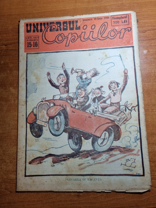 revista pentru copii - universul copiilor 30 iunie 1946