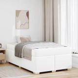 vidaXL Cadru de pat Altele Alb 120 x 200 cm Piele artificială