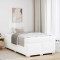 vidaXL Cadru de pat Alb 120 x 190 cm Piele artificială 3399231
