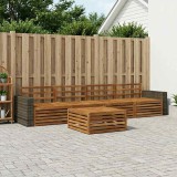 vidaXL Set de canapele de exterior 5 pcs natural Lemn Solid de Acacia 3383007