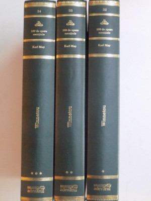 WINNETOU , VOLUMELE I - III de KARL MAY , 2009*PREZINTA PETE PE BLOCUL DE FILE foto