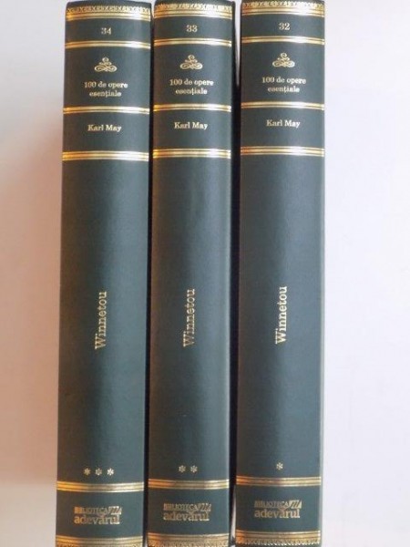 WINNETOU , VOLUMELE I - III de KARL MAY , 2009*PREZINTA PETE PE BLOCUL DE FILE