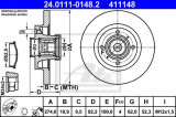 Disc frana RENAULT GRAND SCENIC II (JM0/1) (2004 - 2016) ATE 24.0111-0148.2