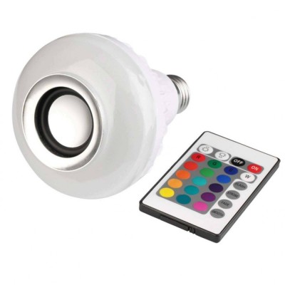 Bec led Smart Bluetooth cu difuzor 12W si telecomanda foto