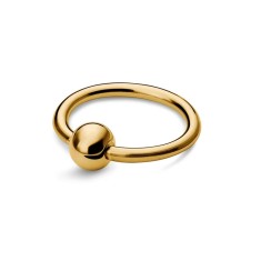 Piercing Ureche Circular - 1.2x8x3 - auriu bilă simplă