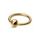 Piercing Ureche Circular - 1.2x8x3 - auriu bilă simplă
