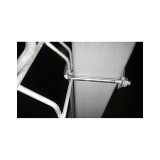 Brida prindere panou gard verde cu placuta si piulite pentru stalp 50x30 mm