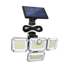 Lampa solara 233LED, 2000 Lm, 3 moduri de iluminare, telecomanda, cablu 5 metri