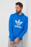 adidas Originals hanorac de bumbac Adicolor Classics Trefoil bărbați, cu glugă, cu imprimeu, IM9410