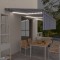 vidaXL Copertină retractabilă manual cu stor&amp;LED, albastru&amp;alb, 6x3 m