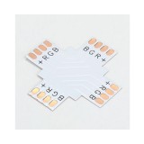 Conector PCB X de 10mm 4-Pini pentru benzi LED RGB SMD5050 5630-Conținutul pachetului 1 Bucată