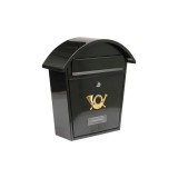 Cumpara ieftin Cutie Postala Vorel 78585 Neagra 380x320x105mm Otel Zincat Deschidere Frontala +2 Chei