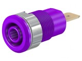 Soclu Banană 4mm 32A Violet Aurit Alamă