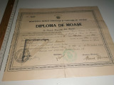 Cumpara ieftin DIPLOMA ABSOLVIRE SCOALA DE MOASE - 1932