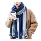 Cumpara ieftin Fular barbatesc Cashmere Duo albastru