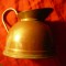 Vas din cupru (sau metal cuprat) interbelic ,D=13cm ,H= 12,5cm