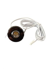 Spot orientabil led incastrat, 12V DC, 1.5W, O30x20mm, lumina naturala, negru, Q35-black