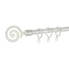 Galeriă Metalică Pentru Perdele, Alb Brushed, Lungime Ajustabilă 60-120 cm, Spirală Decorativă