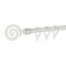 Galeriă Metalică Pentru Perdele, Alb Brushed, Lungime Ajustabilă 60-120 cm, Spirală Decorativă