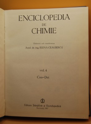 Enciclopedia de chimie, vol. 4 foto