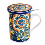 Cumpara ieftin Cana portelan cu infuzor ceai in cutie cadou Majolica &Oslash; 8 x 10,5 H, 350 ml